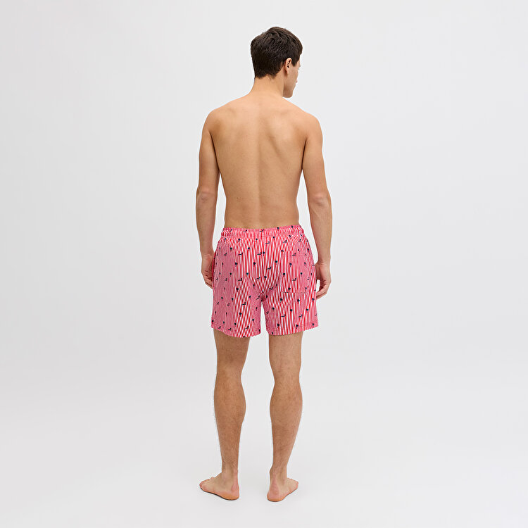 Jack&Jones Maui Breeze Mini Stripe Erkek Kırmızı Mayo