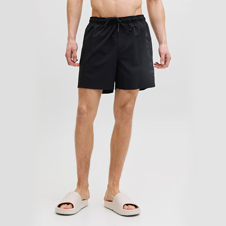Jack&Jones Maui Wave Logo Regular Erkek Siyah Mayo