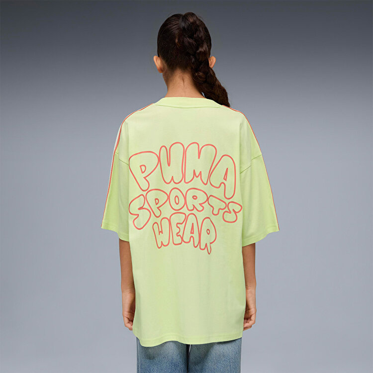 Puma Oversized Graphic Kız Çocuk Yeşil Tişört