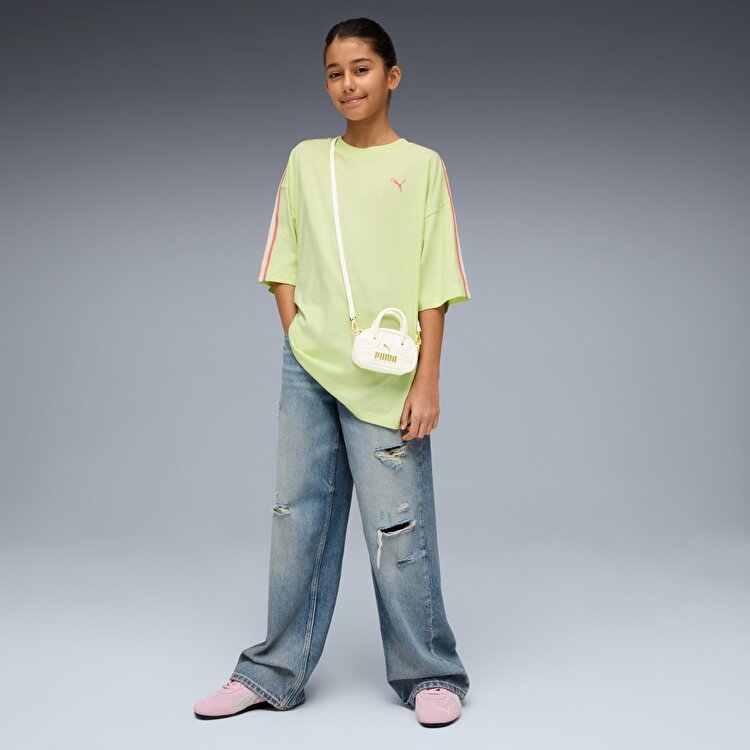 Puma Oversized Graphic Kız Çocuk Yeşil Tişört