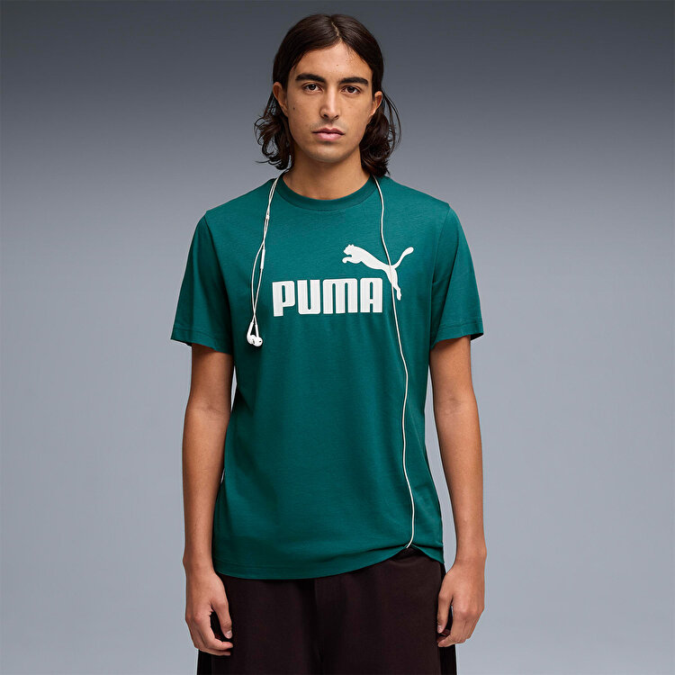 Puma Essentials No 1 Logo Erkek Yeşil Tişört