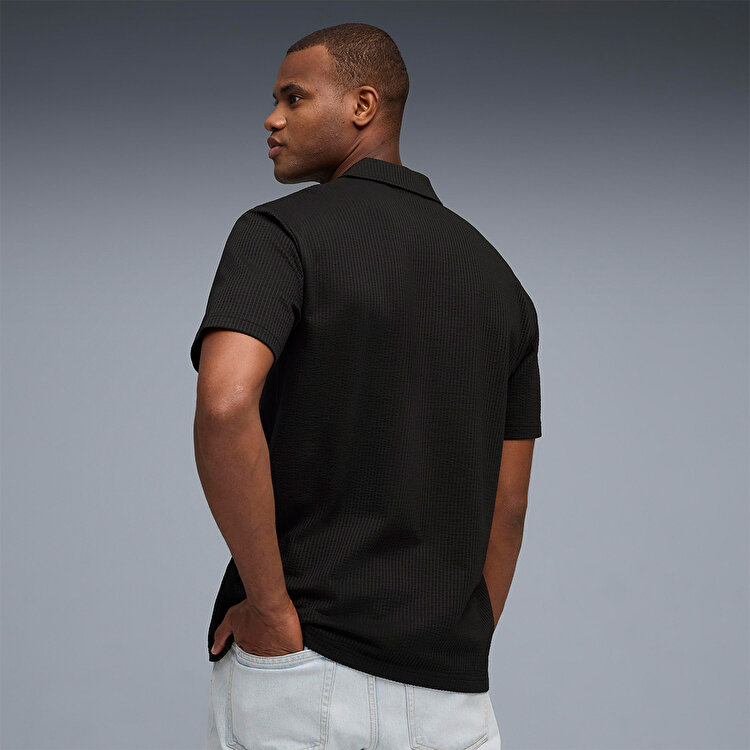 Puma Essential Elevated Material Erkek Siyah Polo Yaka Tişört