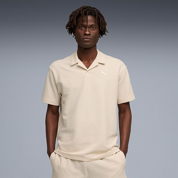 Puma Essential Elevated Material Erkek Pembe Polo Yaka Tişört