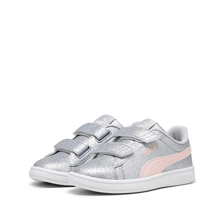 Puma Smash 3.0 Gliz Glam V Ps Çocuk Gri Sneaker