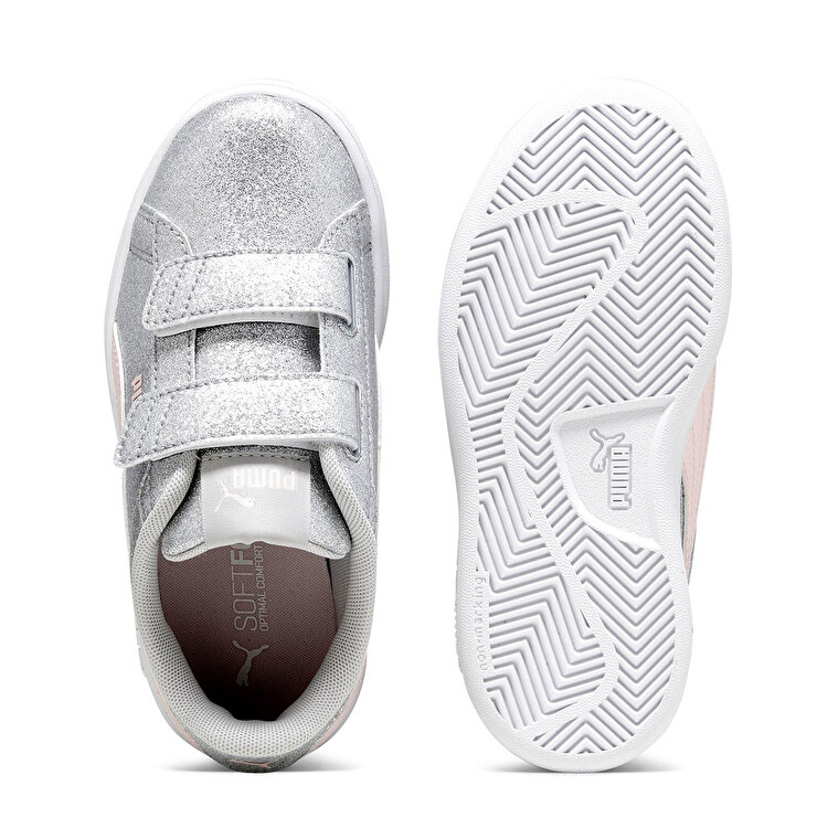Puma Smash 3.0 Gliz Glam V Ps Çocuk Gri Sneaker