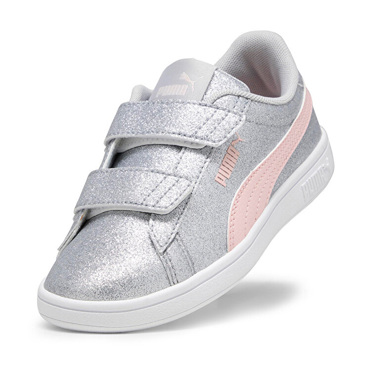 Puma Smash 3.0 Gliz Glam V Ps Çocuk Gri Sneaker