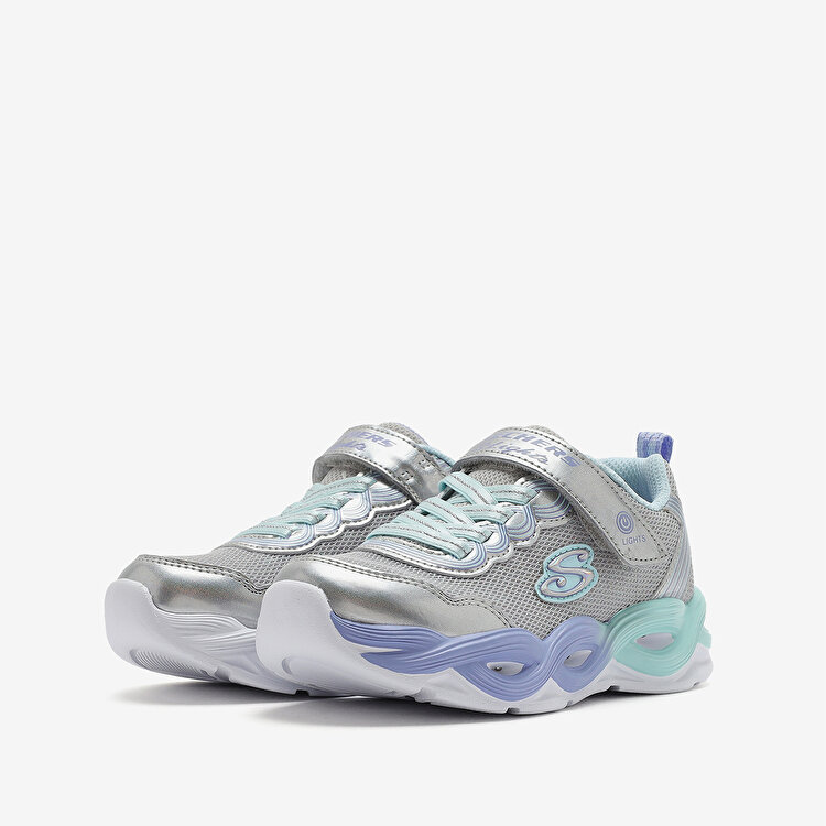 Skechers Twisty Glow Kız Çocuk Gri Spor Ayakkabı