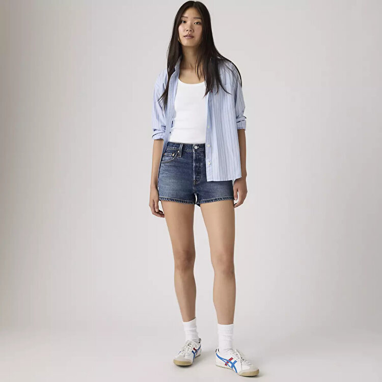 Levi's High Rise 501 Kadın Lacivert Şort