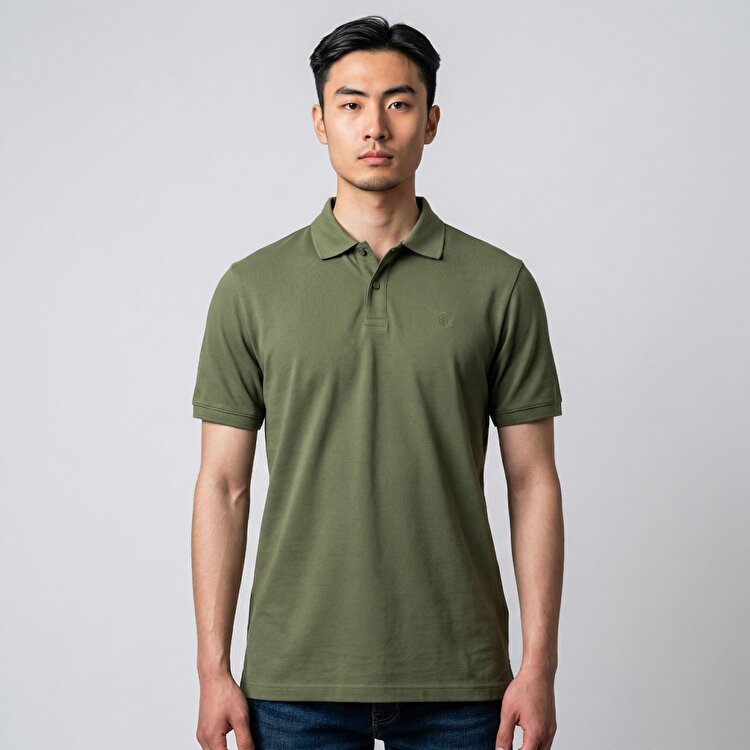 Lumberjack Mb Ct953 Erkek Haki Polo Yaka Tişört