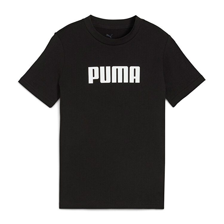 Puma Essentials Logo Kız Çocuk Siyah Tişört