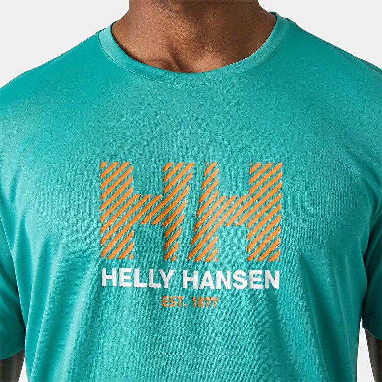 Helly Hansen Tech Graphic 2.0 Erkek Turkuaz Tişört