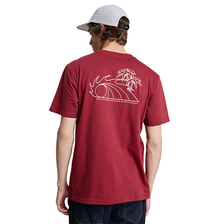 Quiksilver Bliss Point Erkek Bordo Tişört