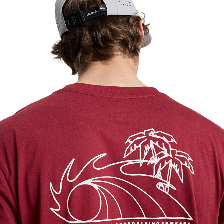 Quiksilver Bliss Point Erkek Bordo Tişört