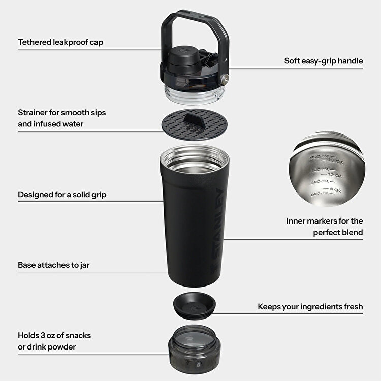 Stanley Activate Siyah Shaker 0,60 LT