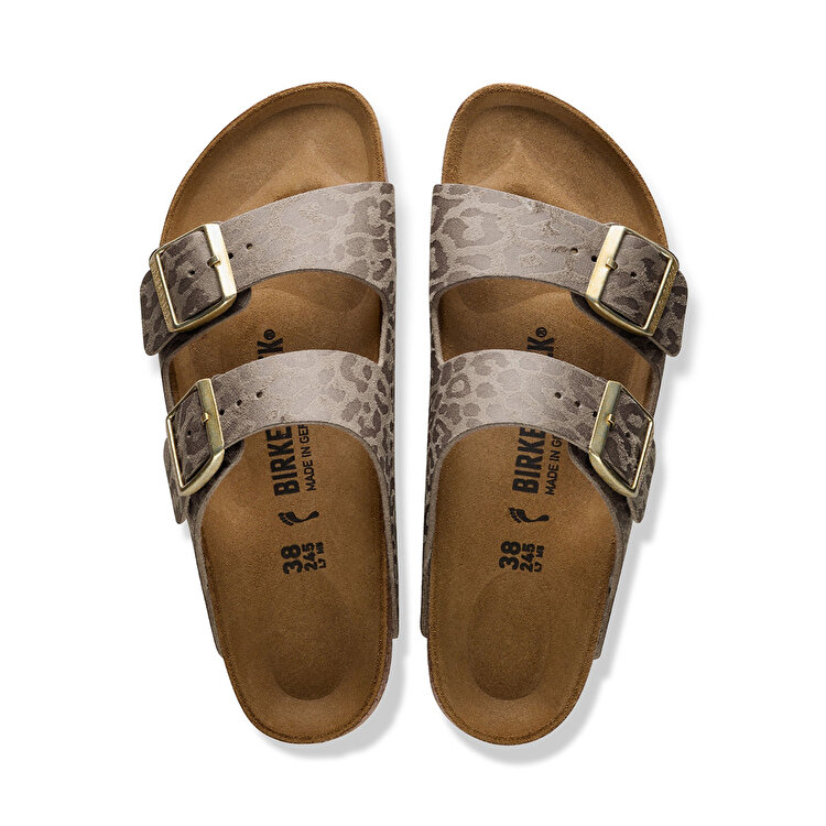 Birkenstock Arizona Syn Leopard Kadın Kahverengi Terlik 1031941