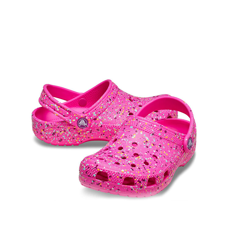 Crocs Classic Paint Splatter Clog Kız Çocuk Pembe Terlik
