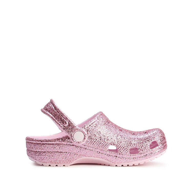 Crocs Classic Chunky Glitter Clog Kız Çocuk Pembe Terlik