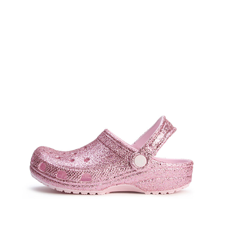 Crocs Classic Chunky Glitter Clog Kız Çocuk Pembe Terlik