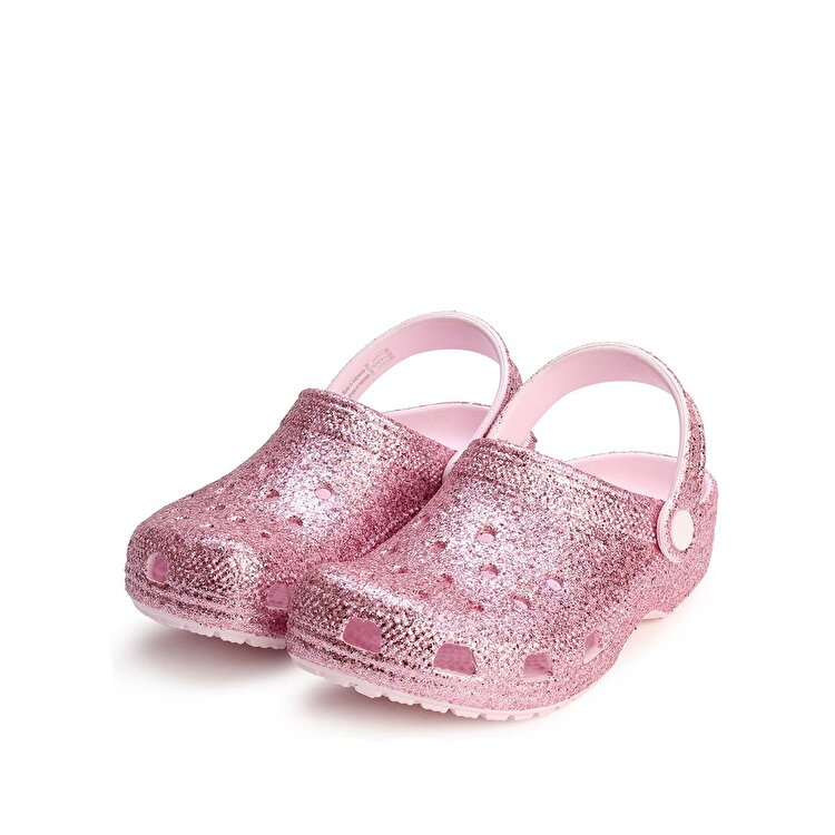 Crocs Classic Chunky Glitter Clog Kız Çocuk Pembe Terlik