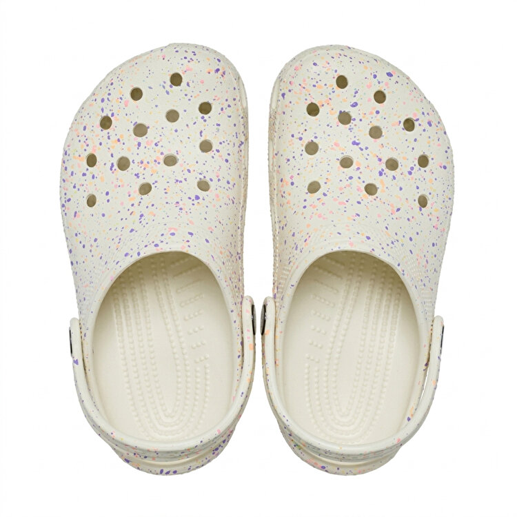 Crocs Classic Glow Paint Splatter Clog Çocuk Bej Terlik