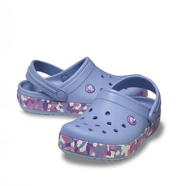 Crocs Crogband Glow Confetti Band Clog Kız Çocuk Mor Terlik