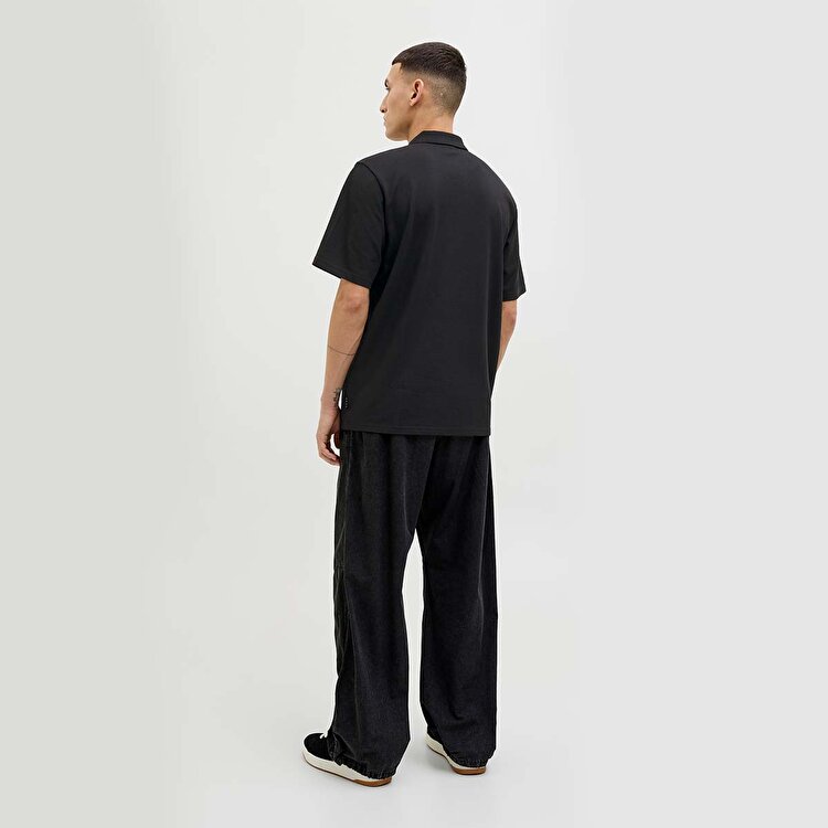 Jack&Jones Fusion Pique Erkek Siyah Polo Yaka Tişört