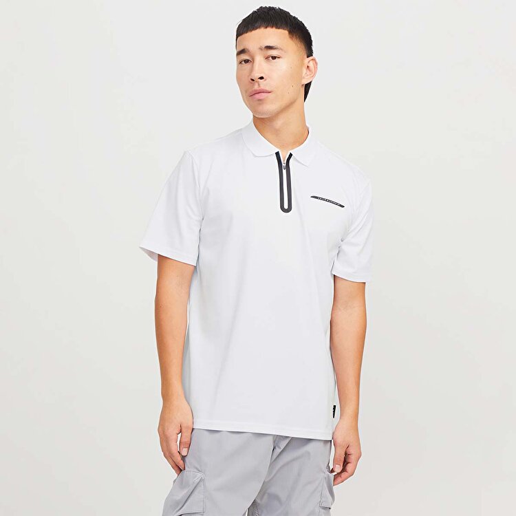 Jack&Jones Fusion Pique Erkek Beyaz Polo Yaka Tişört