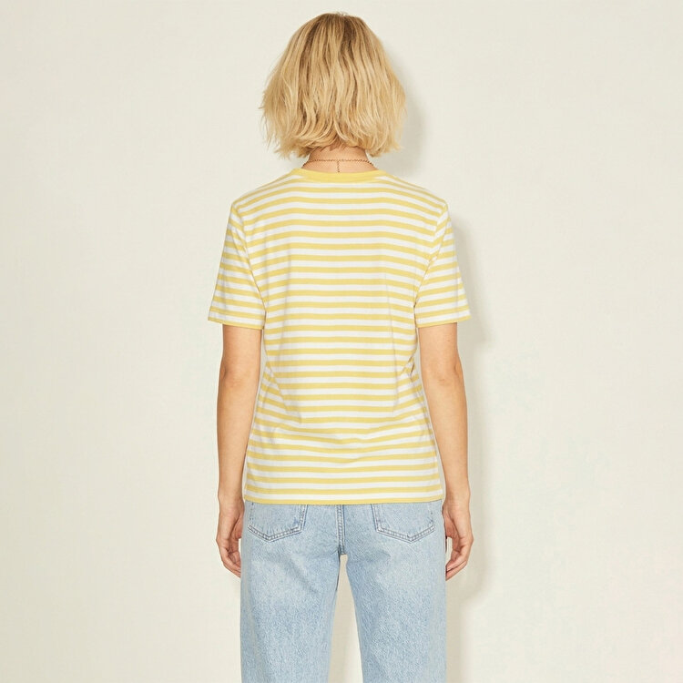 JJXX Anna Ss Reg Every Stripe Kadın Sarı Tişört
