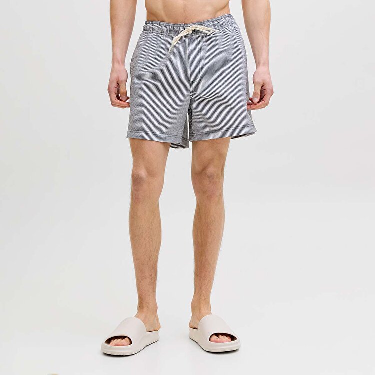 Jack&Jones Maui Ocean Seersucker Erkek Lacivert Mayo
