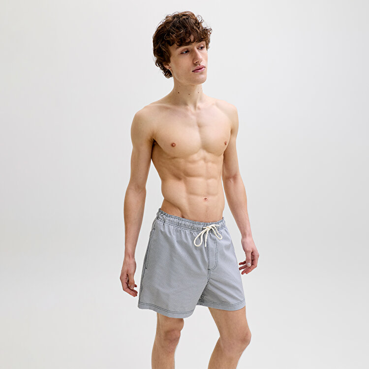 Jack&Jones Maui Ocean Seersucker Erkek Lacivert Mayo