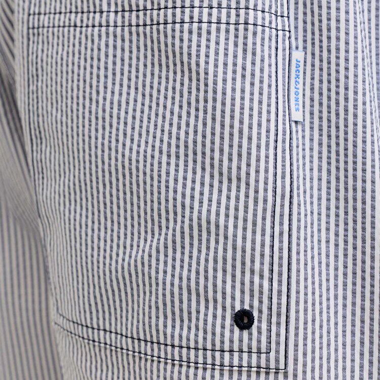 Jack&Jones Maui Ocean Seersucker Erkek Lacivert Mayo