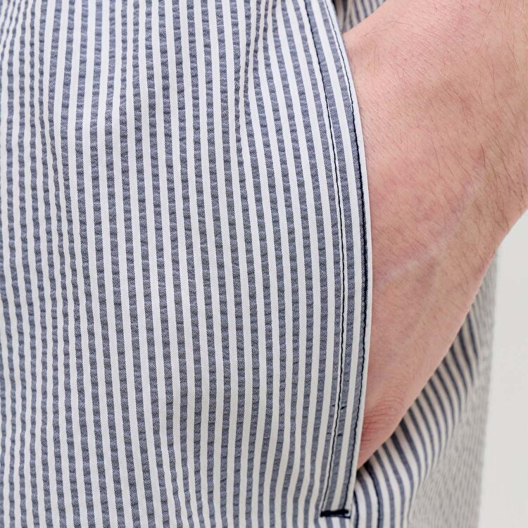 Jack&Jones Maui Ocean Seersucker Erkek Lacivert Mayo