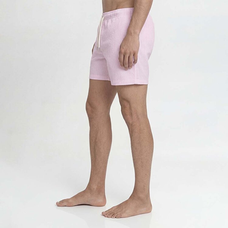 Jack&Jones Maui Ocean Seersucker Erkek Pembe Mayo