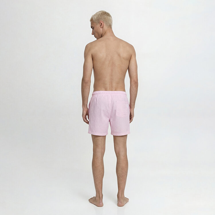 Jack&Jones Maui Ocean Seersucker Erkek Pembe Mayo