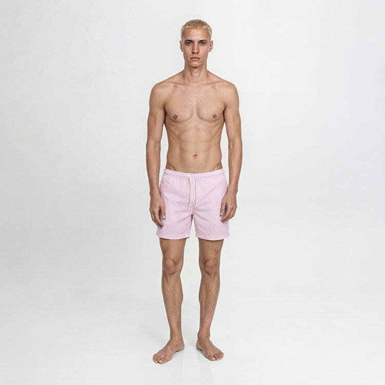 Jack&Jones Maui Ocean Seersucker Erkek Pembe Mayo