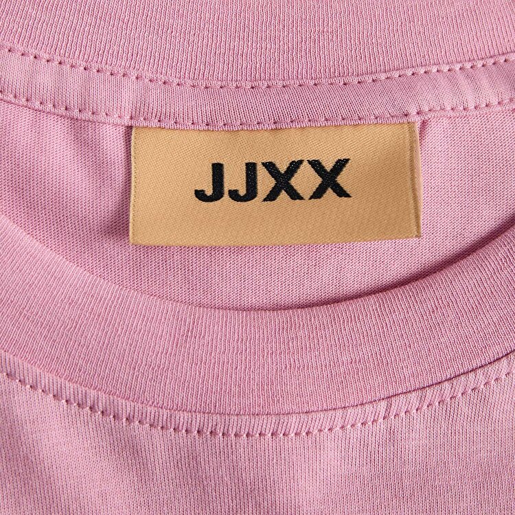 JJXX Anna Reg Ss Every Kadın Pembe Yuvarlak Yaka Tişört