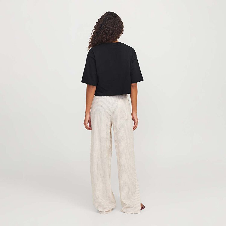 JJXX Andrea Loose Ss Cropped Kadın Siyah Tişört