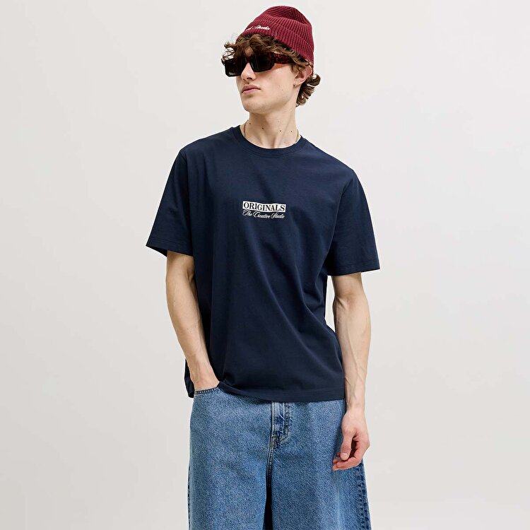 Jack&Jones Savona Box Erkek Lacivert Tişört 12310070-SKY - Sporthink
