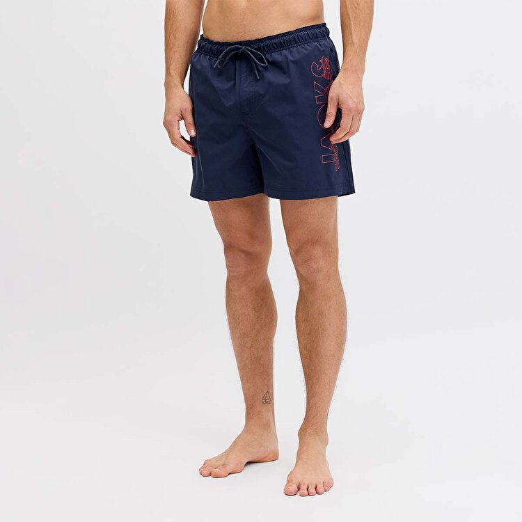 Jack&Jones Maui Wave Logo Regular Erkek Lacivert Mayo