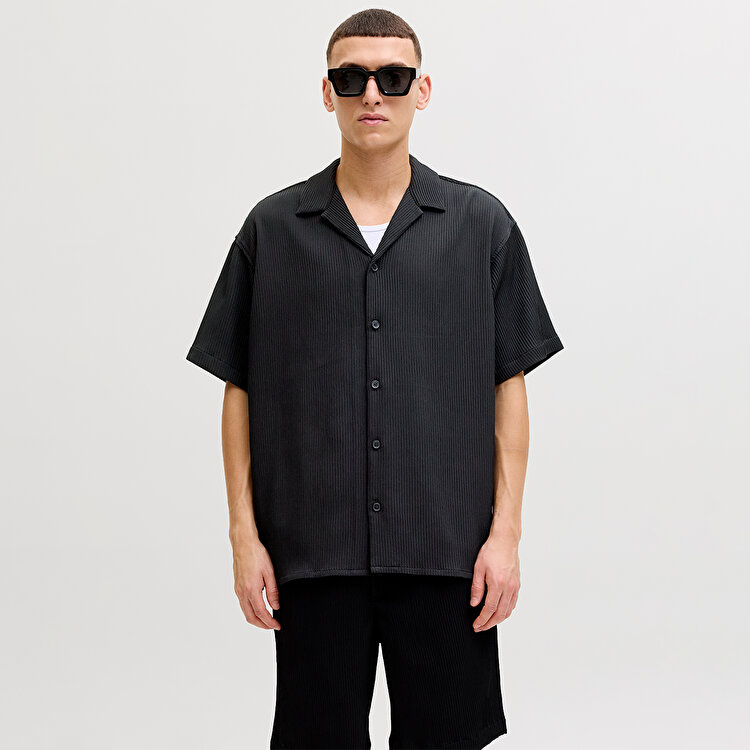 Jack&Jones Harrison Resort Erkek Siyah Polo Yaka Gömlek