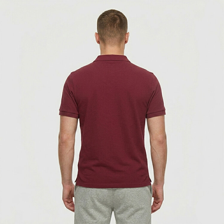 New Balance 3415 Erkek Bordo Polo Yaka Tişört