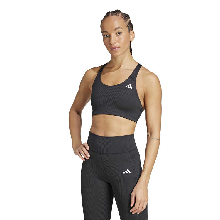 adidas Prime Lift Impact Rib Medium Support Kadın Siyah Sporcu Sütyeni