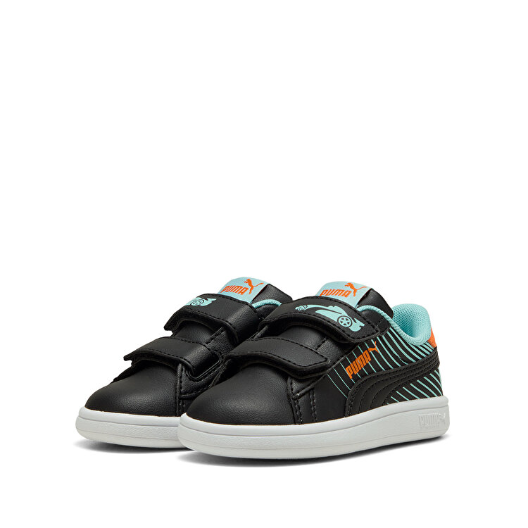 Puma Smash 3.0 Poised 2 Race Bebek Siyah Sneaker
