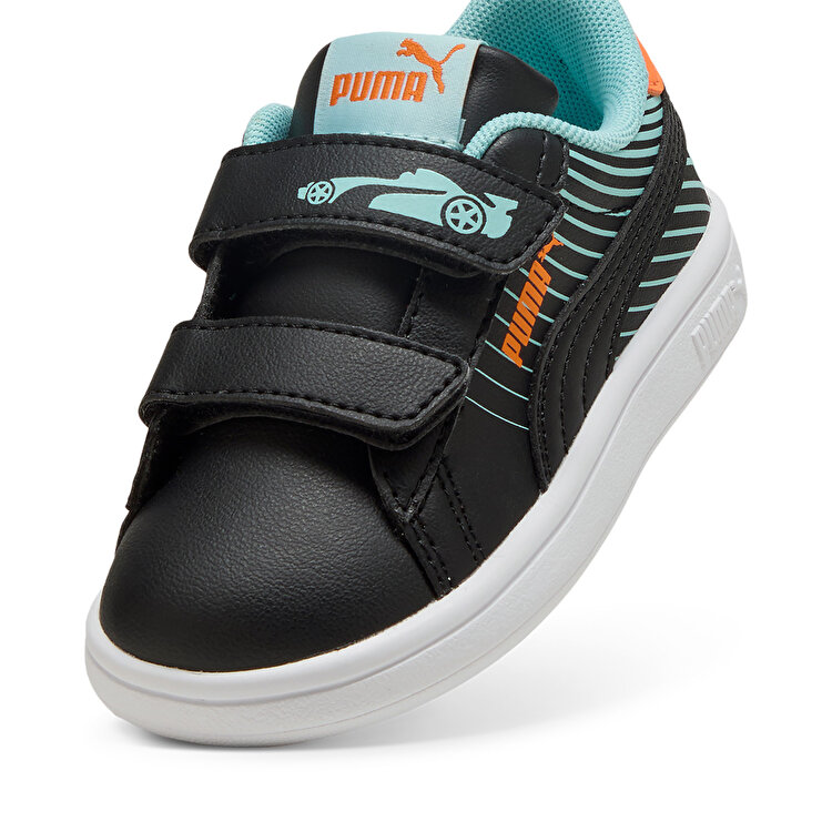 Puma Smash 3.0 Poised 2 Race Bebek Siyah Sneaker