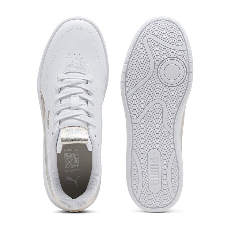 Puma Court Lally Metallic Whisper Kadın Beyaz Sneaker