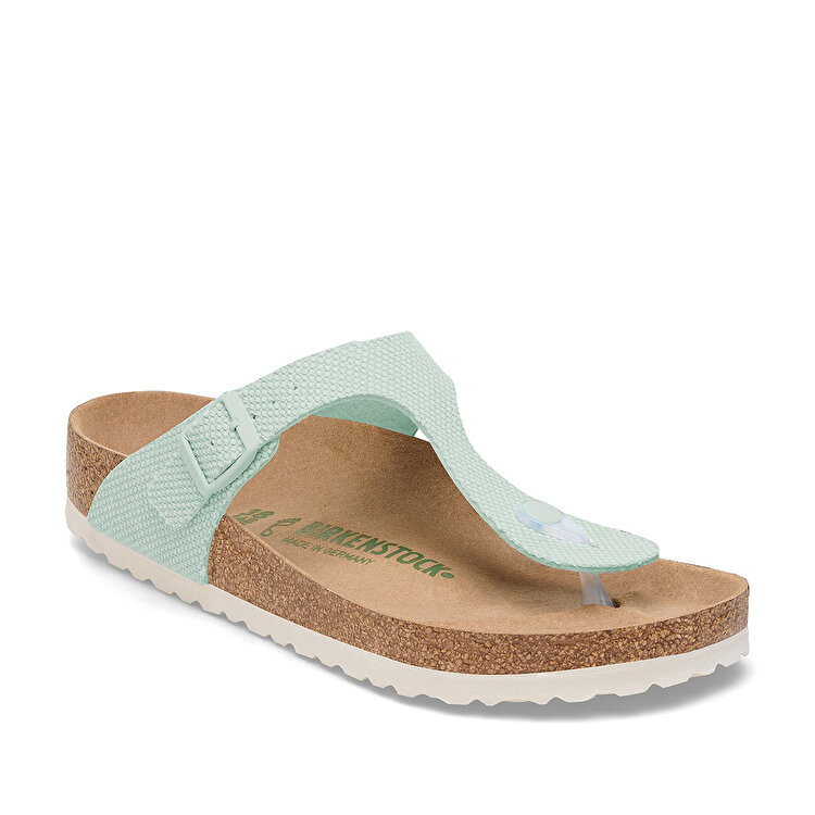 Birkenstock Gizeh Tex Rough Canvas Vegan Kadın Turkuaz Terlik