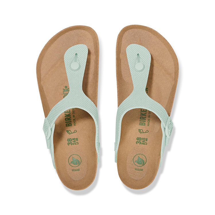 Birkenstock Gizeh Tex Rough Canvas Vegan Kadın Turkuaz Terlik