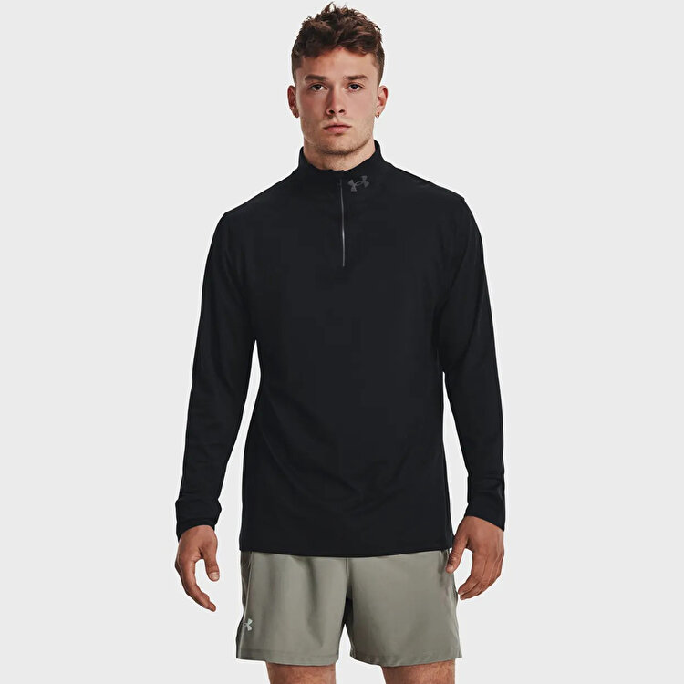 Under Armour Launch Pro 1/4 Zip Erkek Siyah Uzun Kollu Tişört