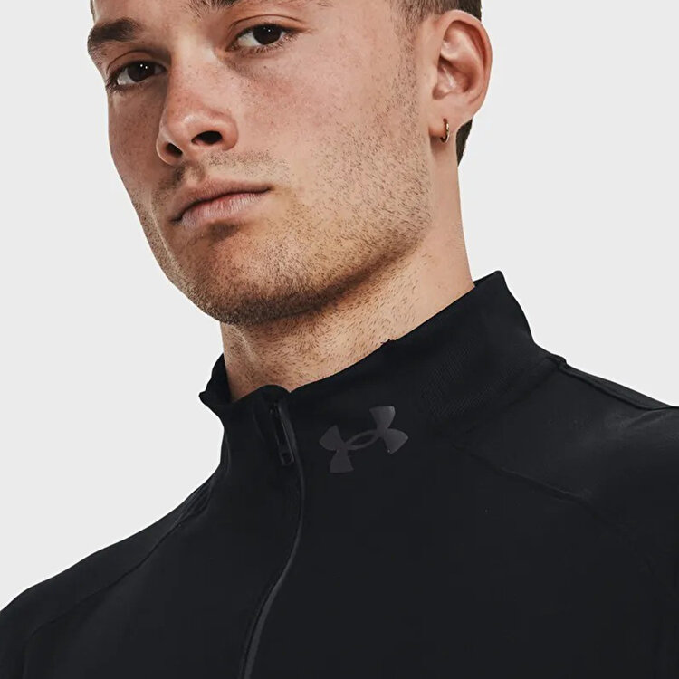 Under Armour Launch Pro 1/4 Zip Erkek Siyah Uzun Kollu Tişört