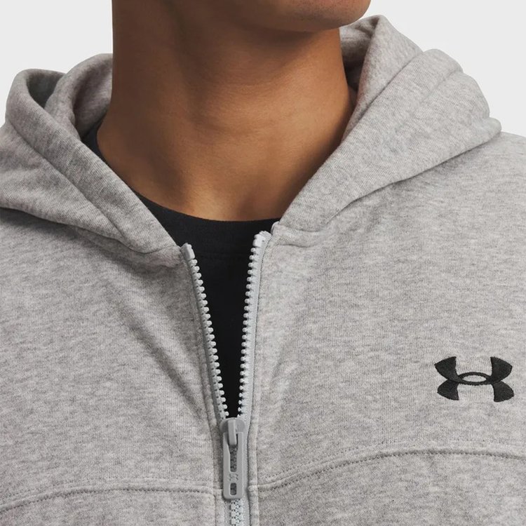 Under Armour Full Zip Hoodie Rival Lightweight Erkek Gri Kapüşonlu Ceket
